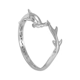 Hammerhead Shark Silver Cuff Bracelet with open lock TBA221 - DiveSilver Jewelry